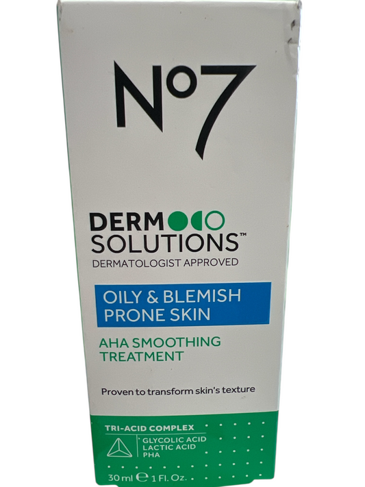 No7 Derm Solutions AHA Smoothing Treatment for Oily Skin – 1oz