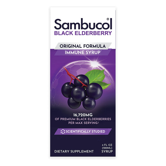 Sambucol Black Elderberry Immune Support Syrup – Original Formula, 4oz