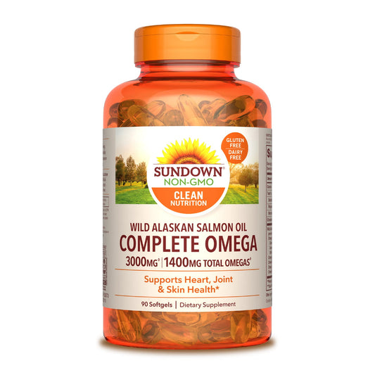 Sundown Complete Omega Wild Alaskan Salmon Oil – 1400mg, 90 Softgels