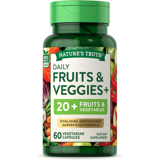 Nature's Truth Daily Fruits & Veggies Capsules for Nutritional Support