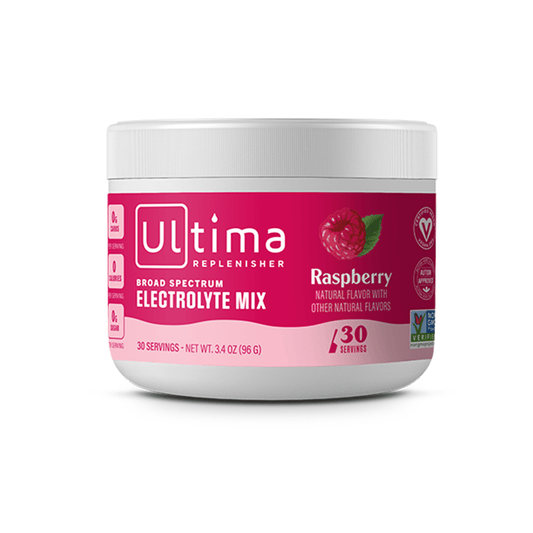 Ultima Replenisher Hydration Electrolyte Powder - Keto & Sugar Free- Feel Replenished, Revitalized- Naturally Sweetened- Non- GMO & Vegan Electrolyte Drink Mix- Raspberry, 30 Servings