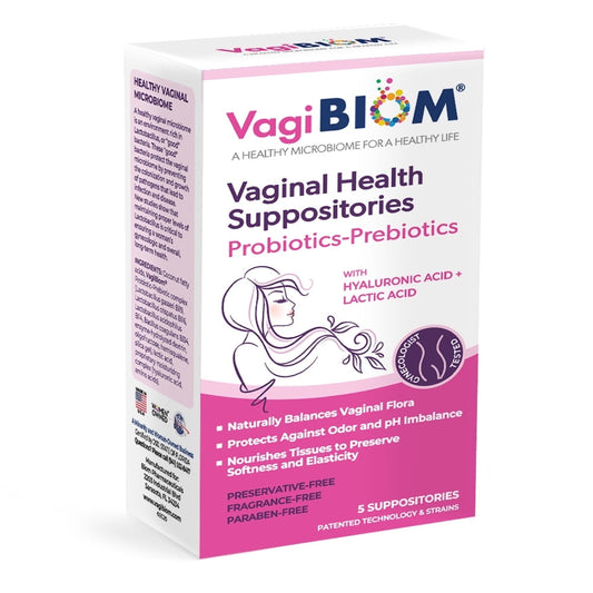 Vagibiom Biom Probiotics Vaginal Suppository, Fragrance-Free, 5-Count