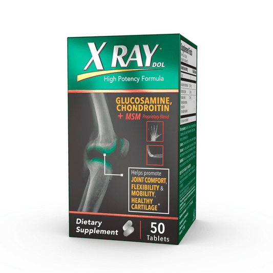 X Ray Dol Glucosamine Chondroitin + MSM Tablets – Joint Support, 50 Ct