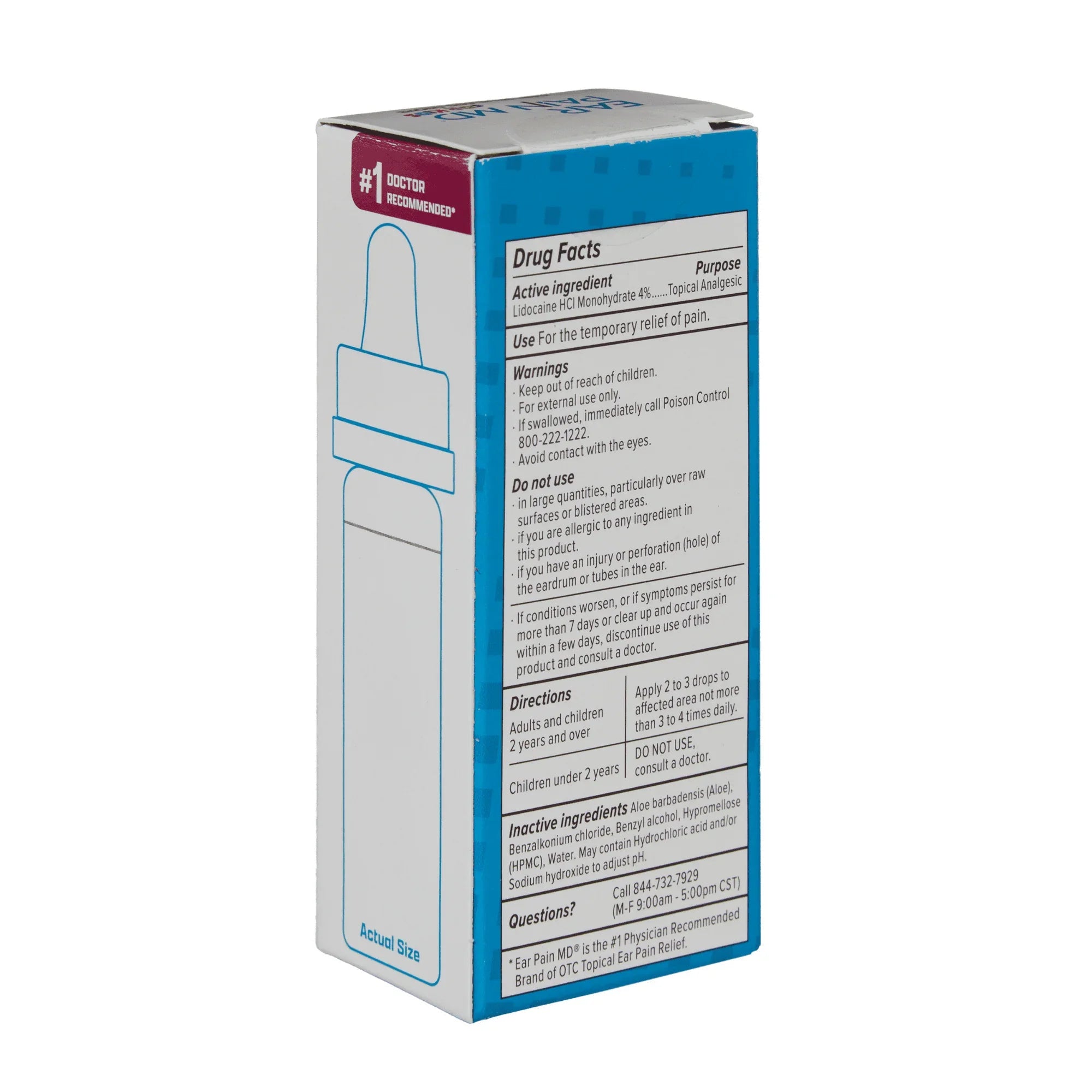 Empowherment by Eosera Ear Pain MD for Kids, Max Strength Lidocaine Drops, 0.42 fl oz - Exotic Pro