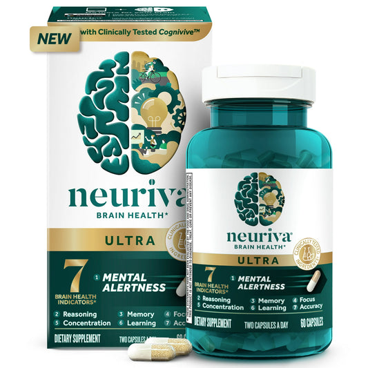 Neuriva Ultra Brain Health Capsules with B12 & B6 for Memory & Focus, 60ct