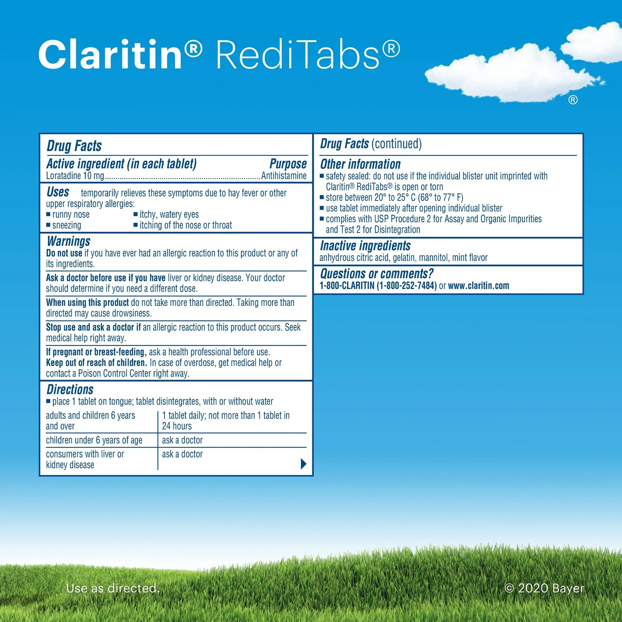 Junior Claritin 24-Hour Non-Drowsy Allergy RediTabs, 10mg, 30 Ct - Exotic Pro