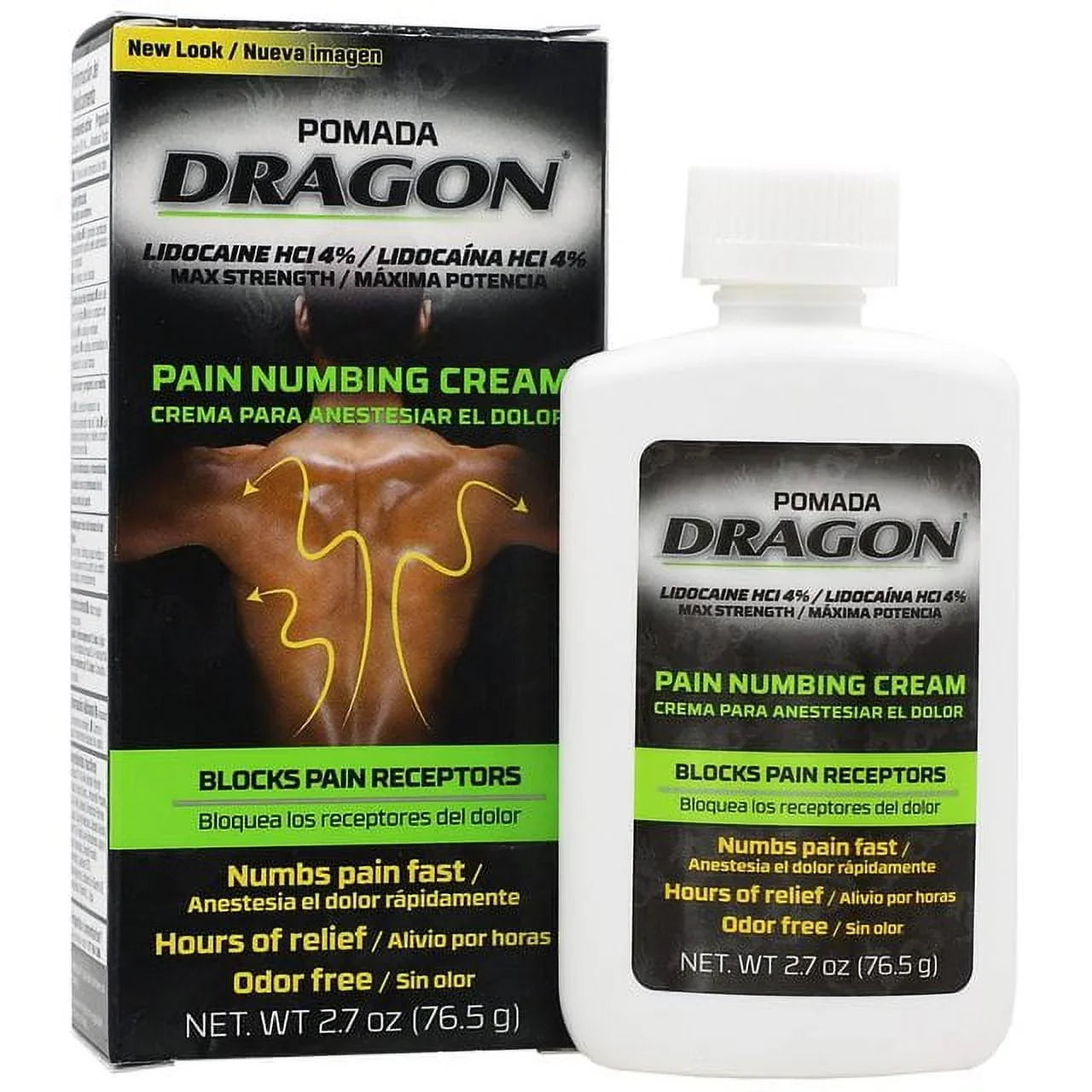 Dragon Lidocaine Pain Relief Cream 4% OTC Numbing Formula – 2 oz - Exotic Pro