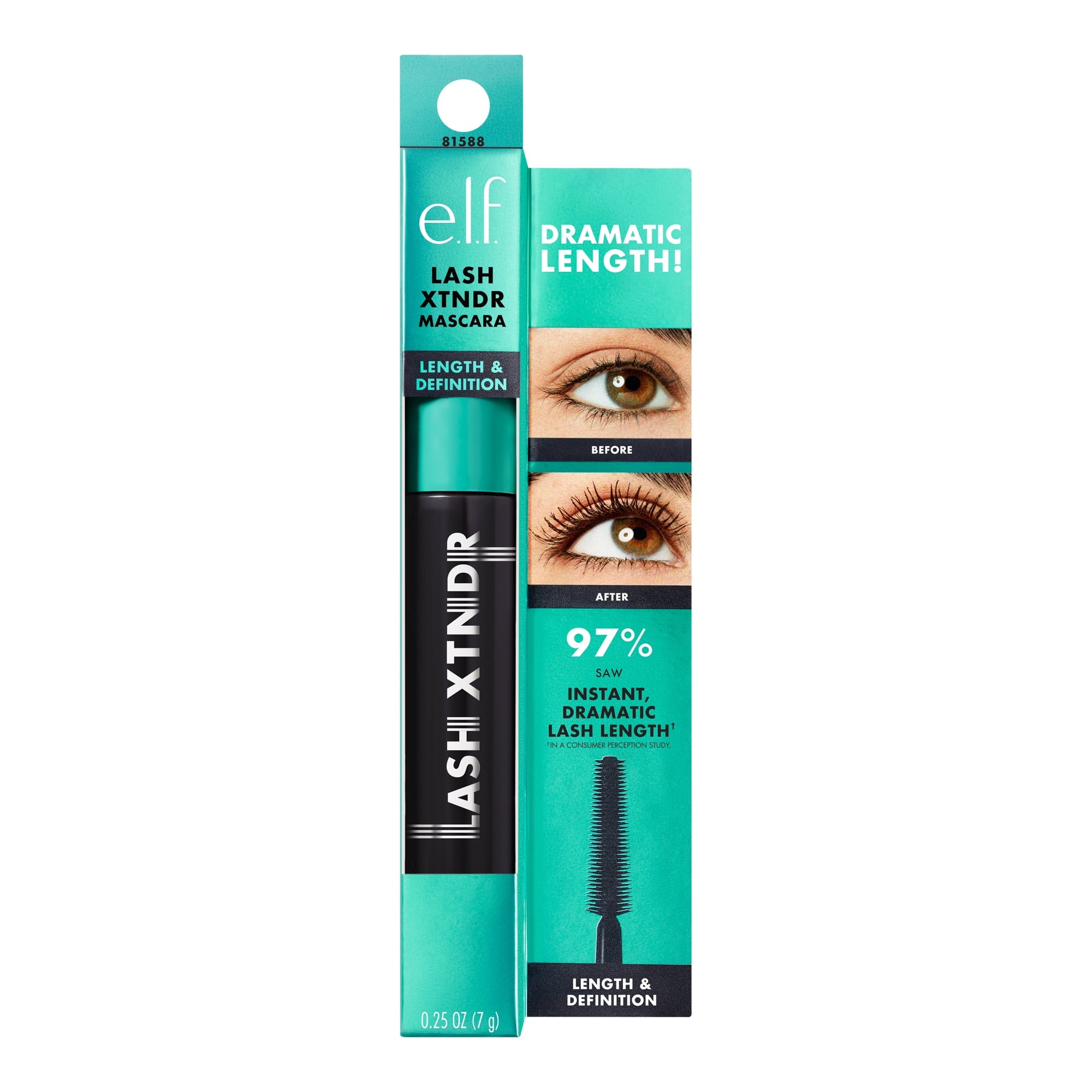 e.l.f. Liquid Lash Xtender Mascara – Pitch Black Lengthening Formula - Exotic Pro