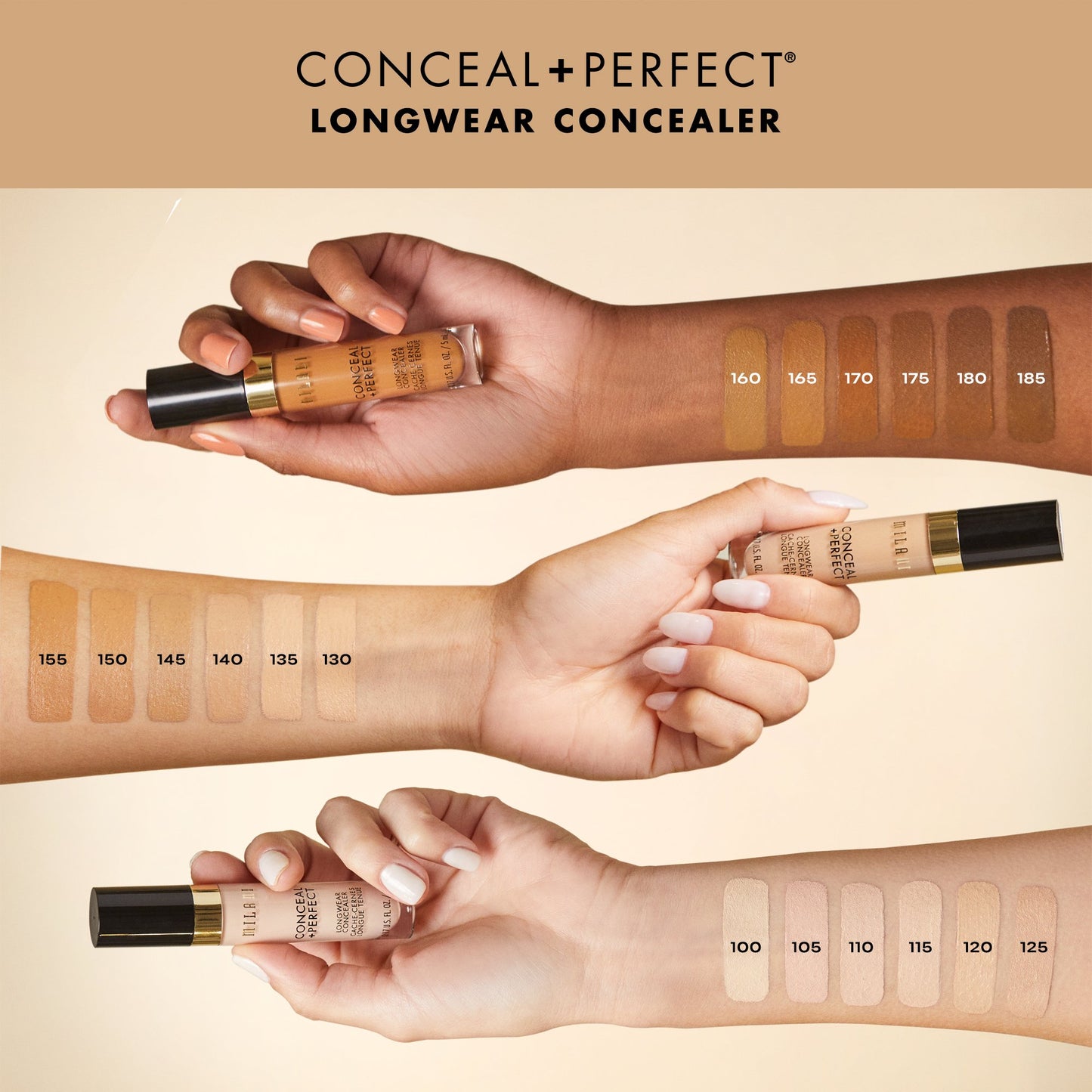 Milani Conceal + Perfect Concealer - Light Natural125 | Longwear Liquid
