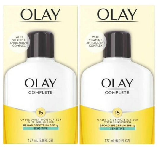 Olay Complete Lotion Moisturizer with SPF 15 Sensitive, 6.0 oz (Pack of 2)