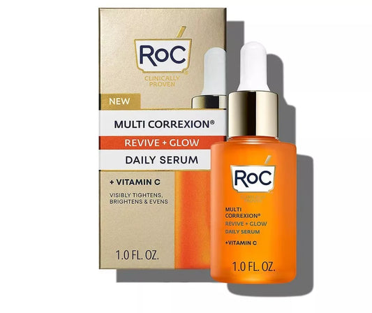 RoC Multi Correxion Revive + Glow Vitamin C Serum | Daily Anti-Aging Wrinkle &amp; Skin Tone Treatment | 1 fl oz