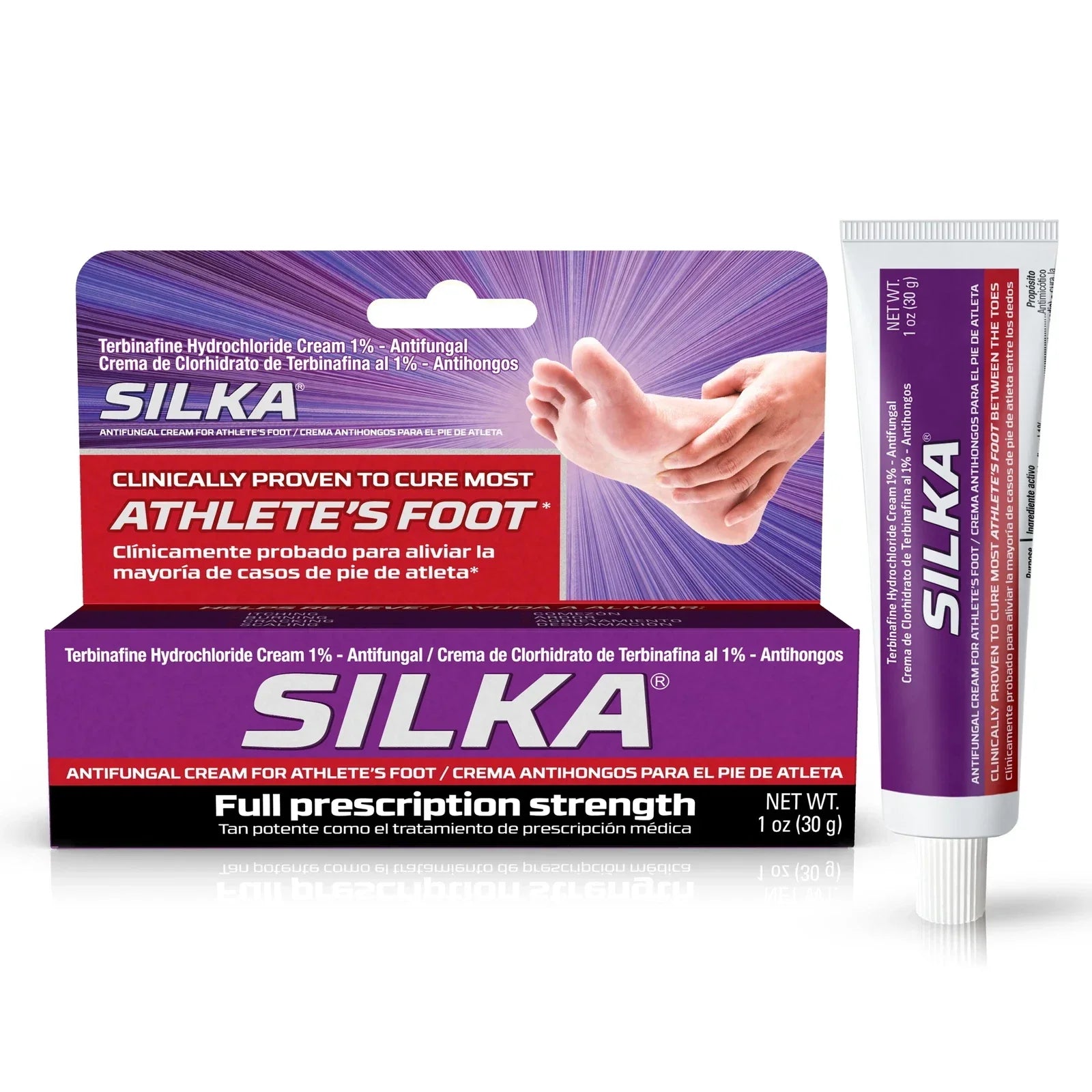 Silka Antifungal Cream for Athlete's Foot, Prescription Strength, 1 oz - Exotic Pro