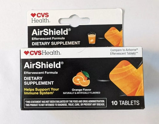 CVS Health AirShield Effervescent Immune Support Tablets – Orange, 10ct