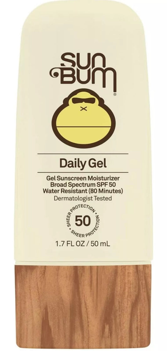 Sun Bum Daily SPF 50 Face Gel – 1.7 oz | Lightweight &amp; Clear Formula