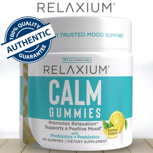 Relaxium Calm Gummies – Stress Support, Vegan, Lemon Flavor, 60ct