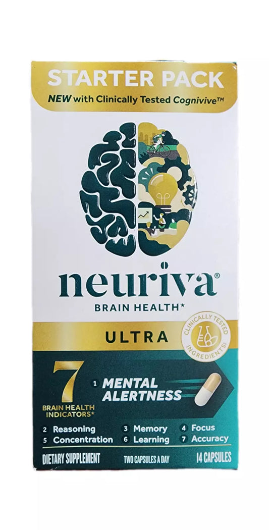 Neuriva Ultra Brain Health | Mental Alertness, Memory &amp; Focus | Starter Pack, 14 Capsules