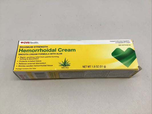 CVS Health Hemorrhoidal Cream – Burning & Itching Relief, 1.8oz