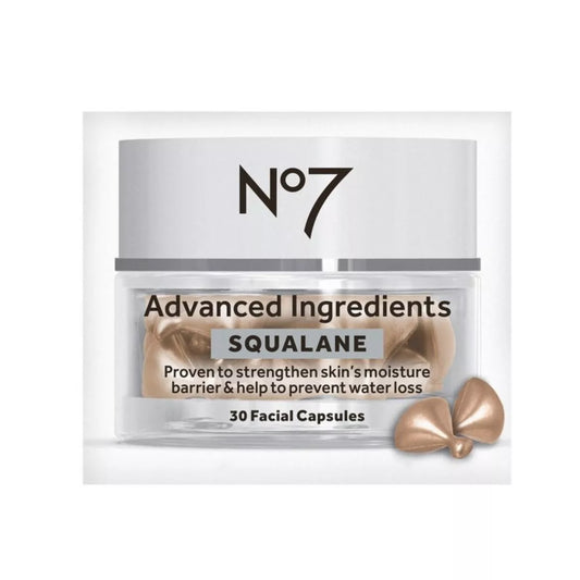 No7 Advanced Ingredients Squalane Facial Capsules, 30 Ct