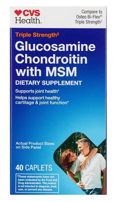 CVS Health Glucosamine Chondroitin w/ MSM Caplets 40 CT