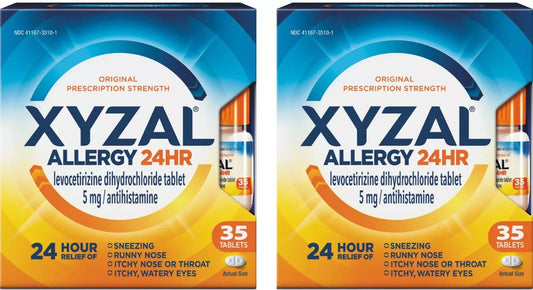 Xyzal Allergy 24 Hour - 35 Tablets, Pack of 2 (Copy)