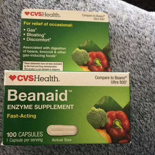 Beanaid Enzyme Supplement ~ 100 Capsules