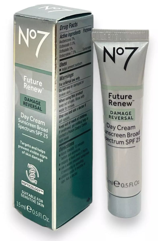 No7  Future DAMAGE REVERSAL Renew Day Cream SPF 25  15ml