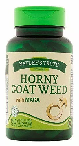 Nature's Truth Horny Goat Weed with Maca, 60 Quick Release Capsules